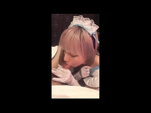❤️ Idolo giapponese [mayuka], costume da cameriera francese, parte 1, pompino e masturbazione con lozione Super sex à noi ️❤